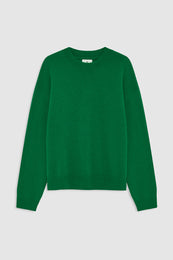 ANINE BING Lee Crew Sweater - Green - front view