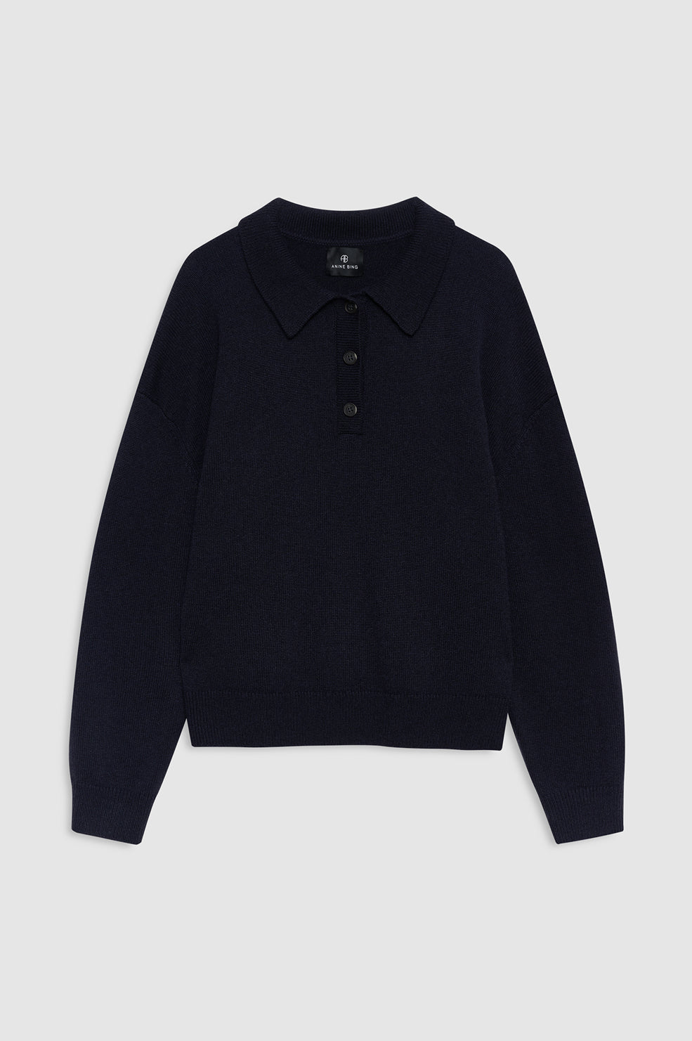 Lee Polo Sweater - Fig View 3