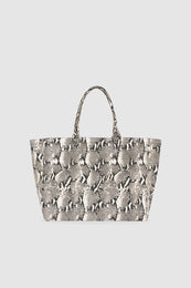 ANINE BING Leo Canvas Tote - Python - back view