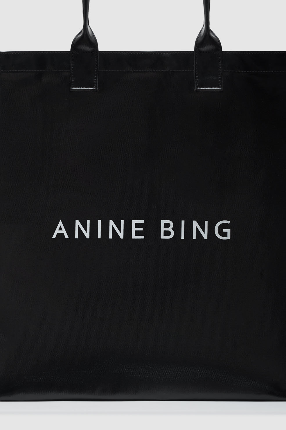 Leonie Coated Canvas Tote - Black View 5