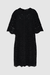 ANINE BING Leonor Dress - Black Lace - front view