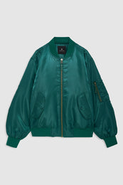 ANINE BING Leon Bomber - Deep Emerald - front view