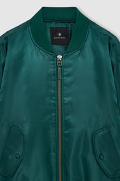 ANINE BING Leon Bomber - Deep Emerald - detail view