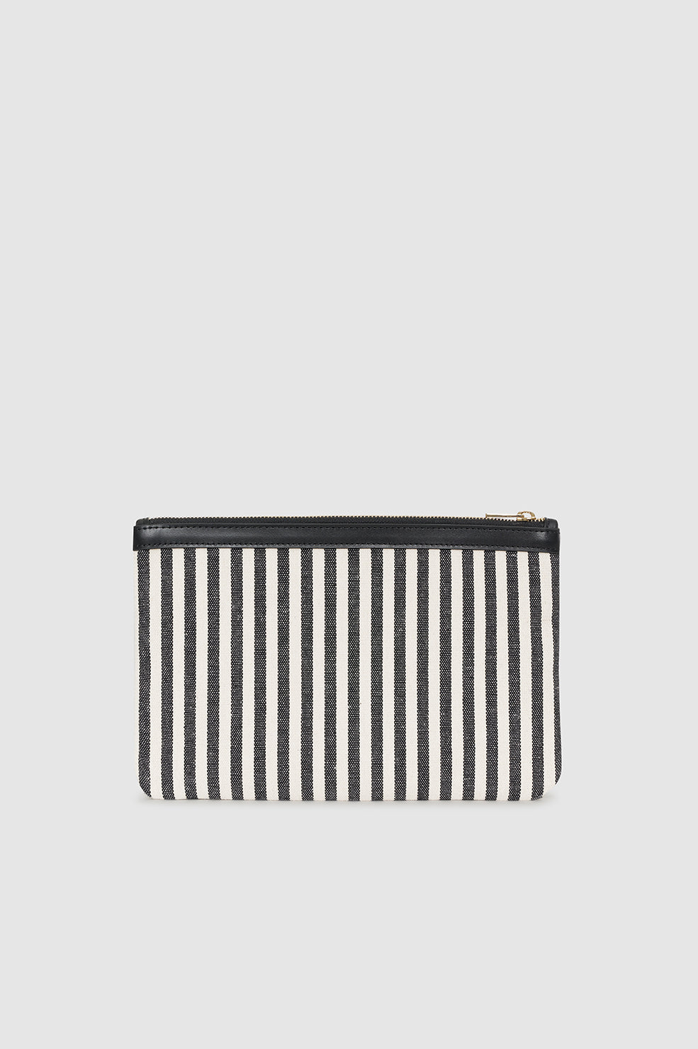 Lili Pouch - White And Black Stripe View 3