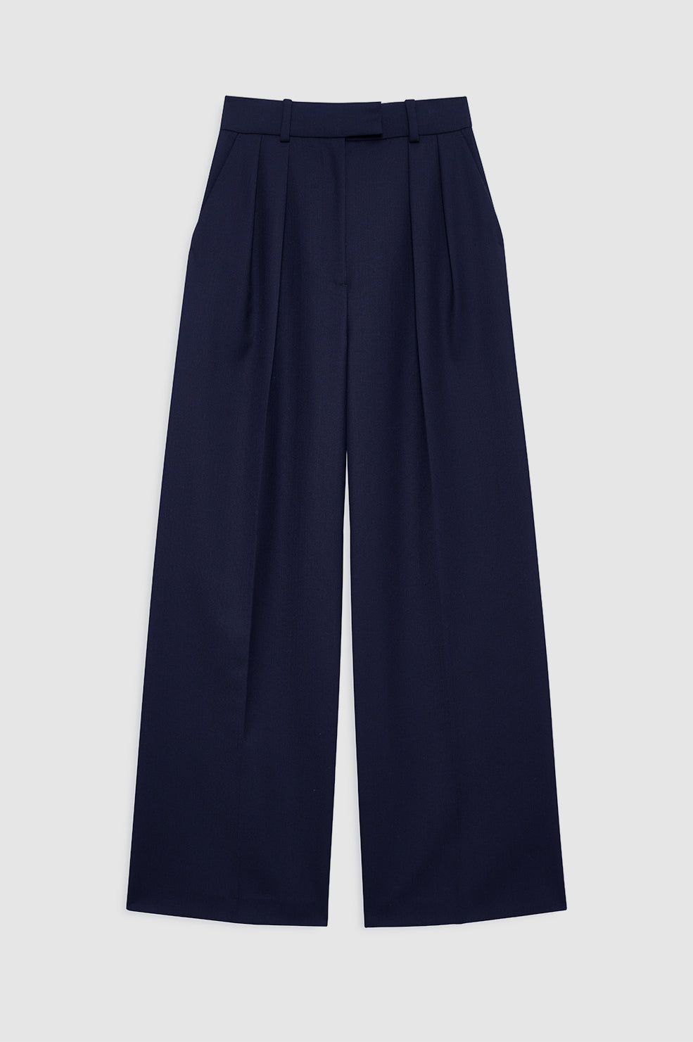 featured-img|ANINE BING Lou Trouser - Midnight Blue - front view