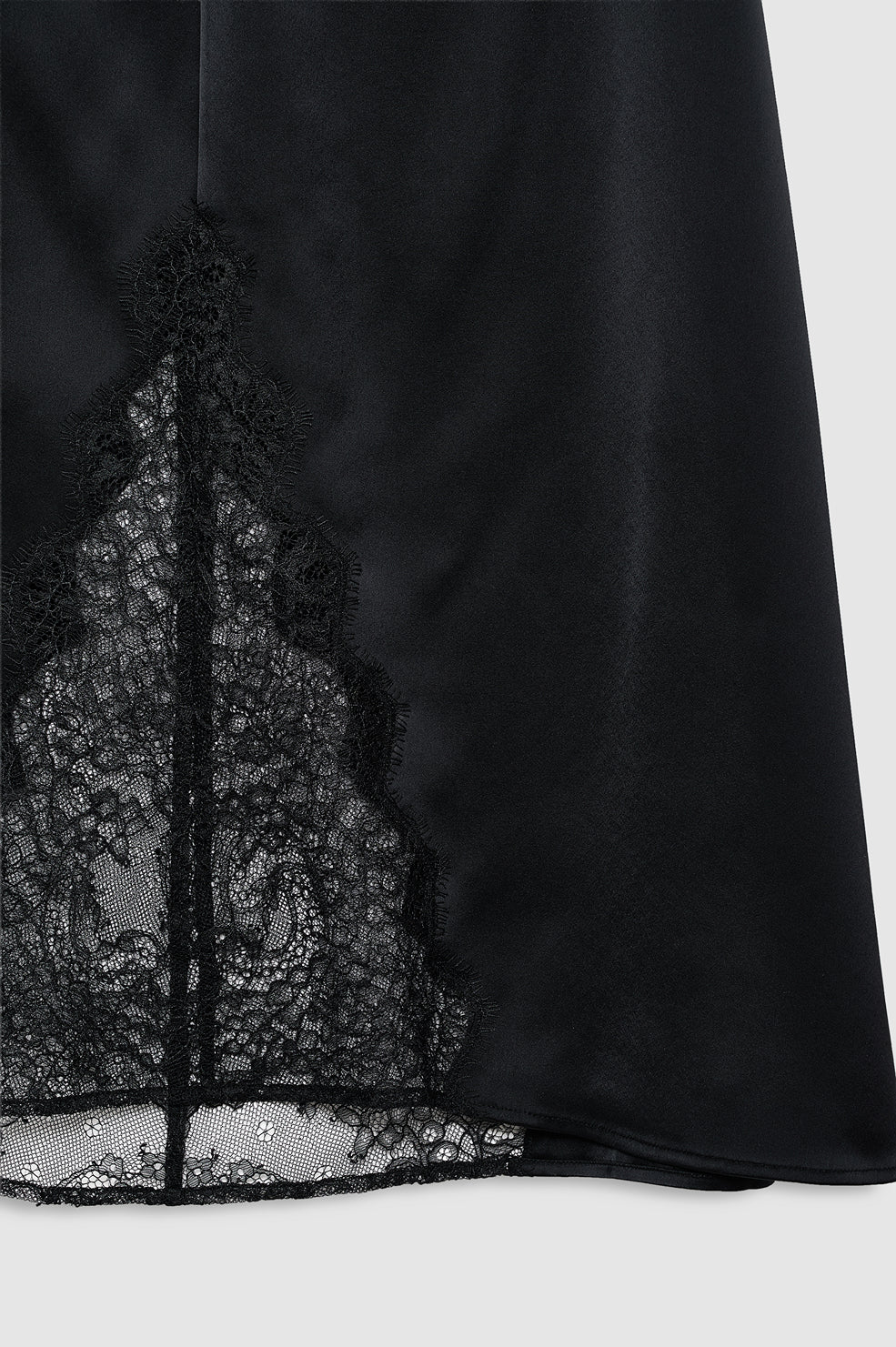 Malou Skirt - Black And Black Lace View 4