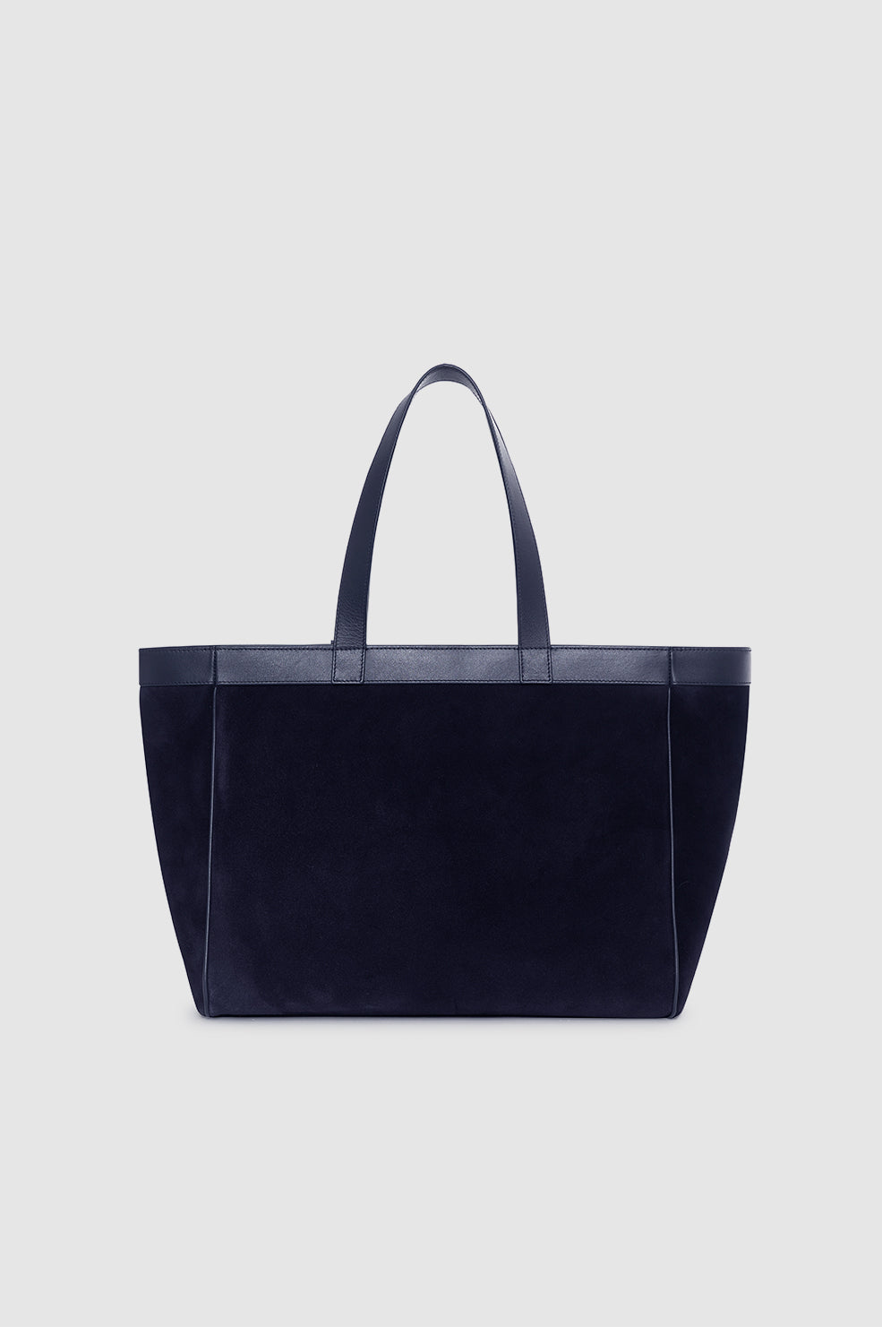 Medium Rio Tote - Navy Suede View 3
