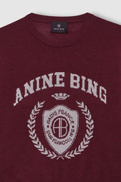ANINE BING Mia Sweater - Burgundy - back view