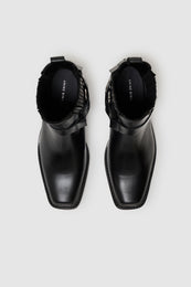 ANINE BING Mid Biker Boots - Black - top view