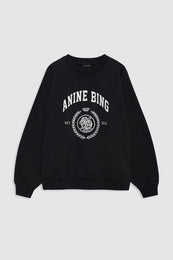 ANINE BING Miles Sweatshirt Collegiate - Vintage Black - front view