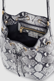 ANINE BING Mini Alana Bucket Bag - Python - detail view