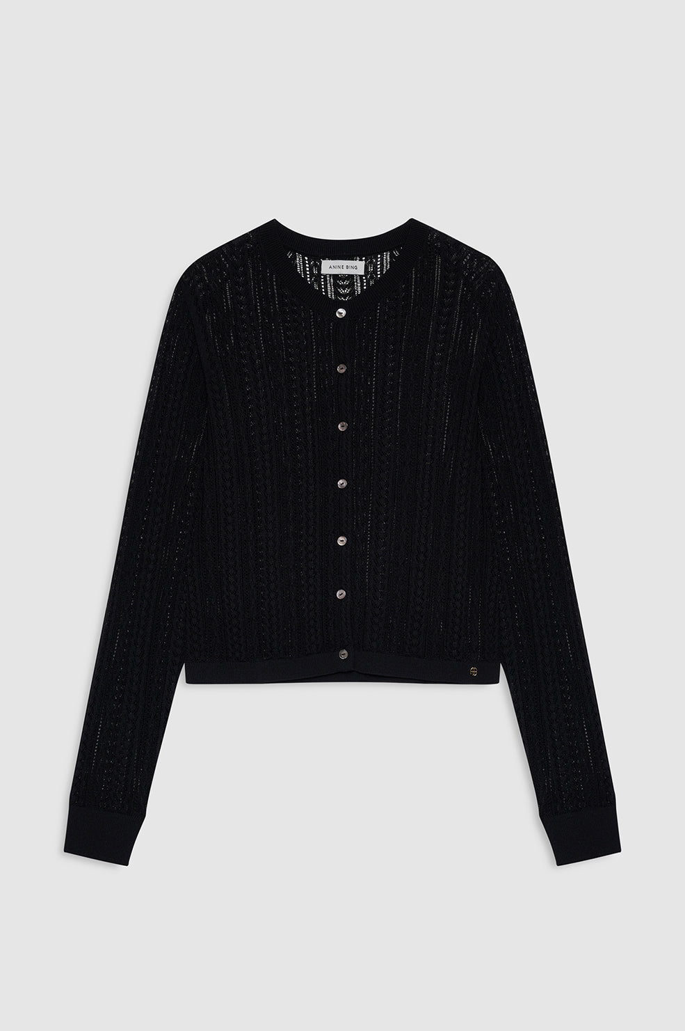 Moni Crop Cardigan - Black View 3