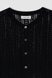 ANINE BING Moni Crop Cardigan - Black - detail view