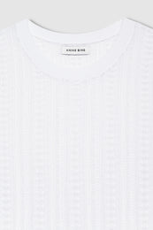 ANINE BING Moni Crop Tank - White - detail view
