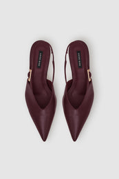 ANINE BING - Nelly Slingback Buckle - Fig top pair view
