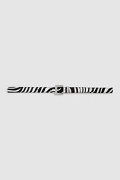 ANINE BING Nicola Belt - Zebra - on model front
