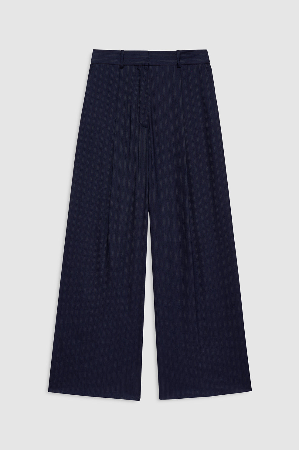 Paola Trouser - Navy Pinstripe View 3