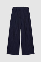 ANINE BING Paola Trouser - Navy Pinstripe - front view