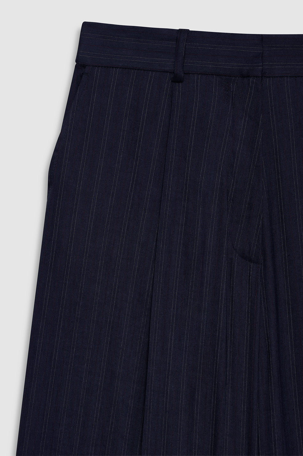 Paola Trouser - Navy Pinstripe View 4