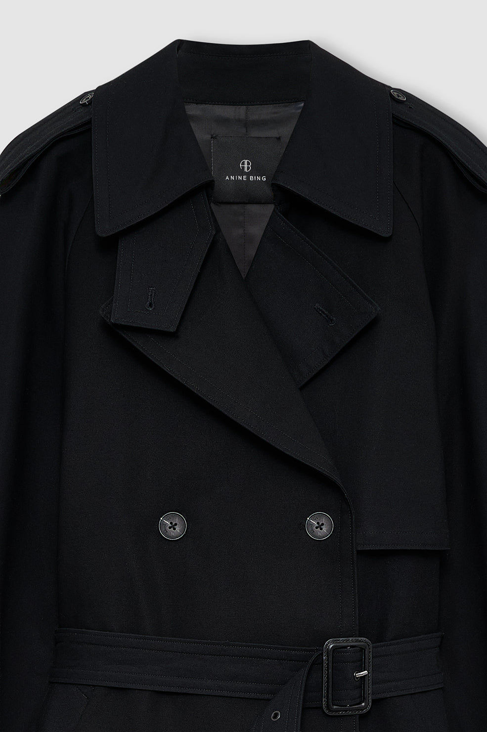 Pascale Maxi Trench - Black View 4