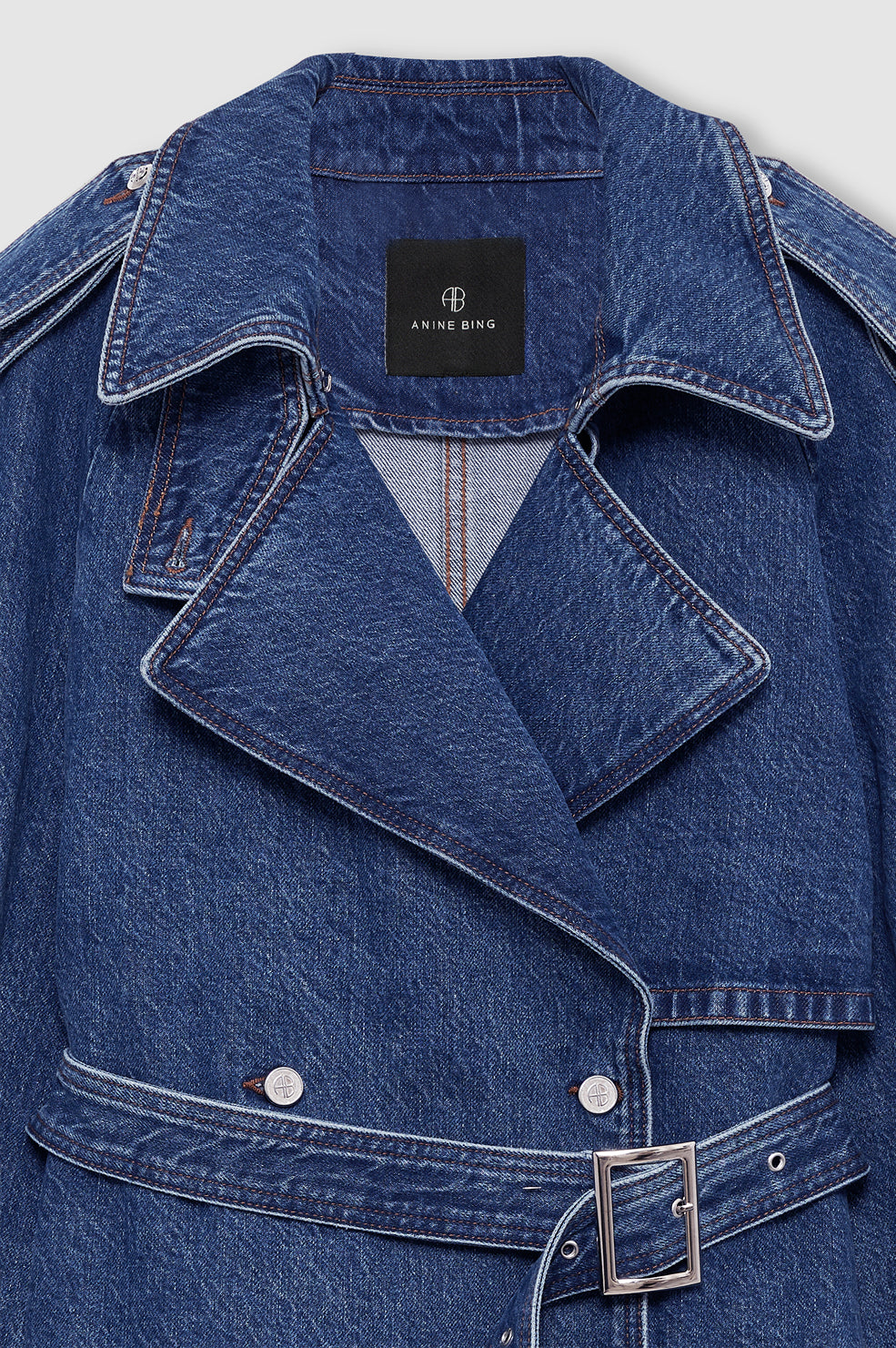 Pascale Trench - Clean Indigo View 4
