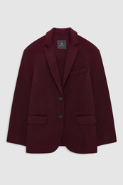 featured-img/ANINE BING Quinn Blazer - Burgundy Cashmere Blend - front view