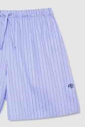 ANINE BING Ramy Short - Blue Stripe - detail view