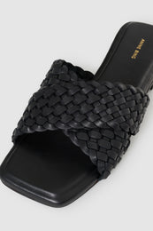 ANINE BING Ria Slides Braided - Black - detail view