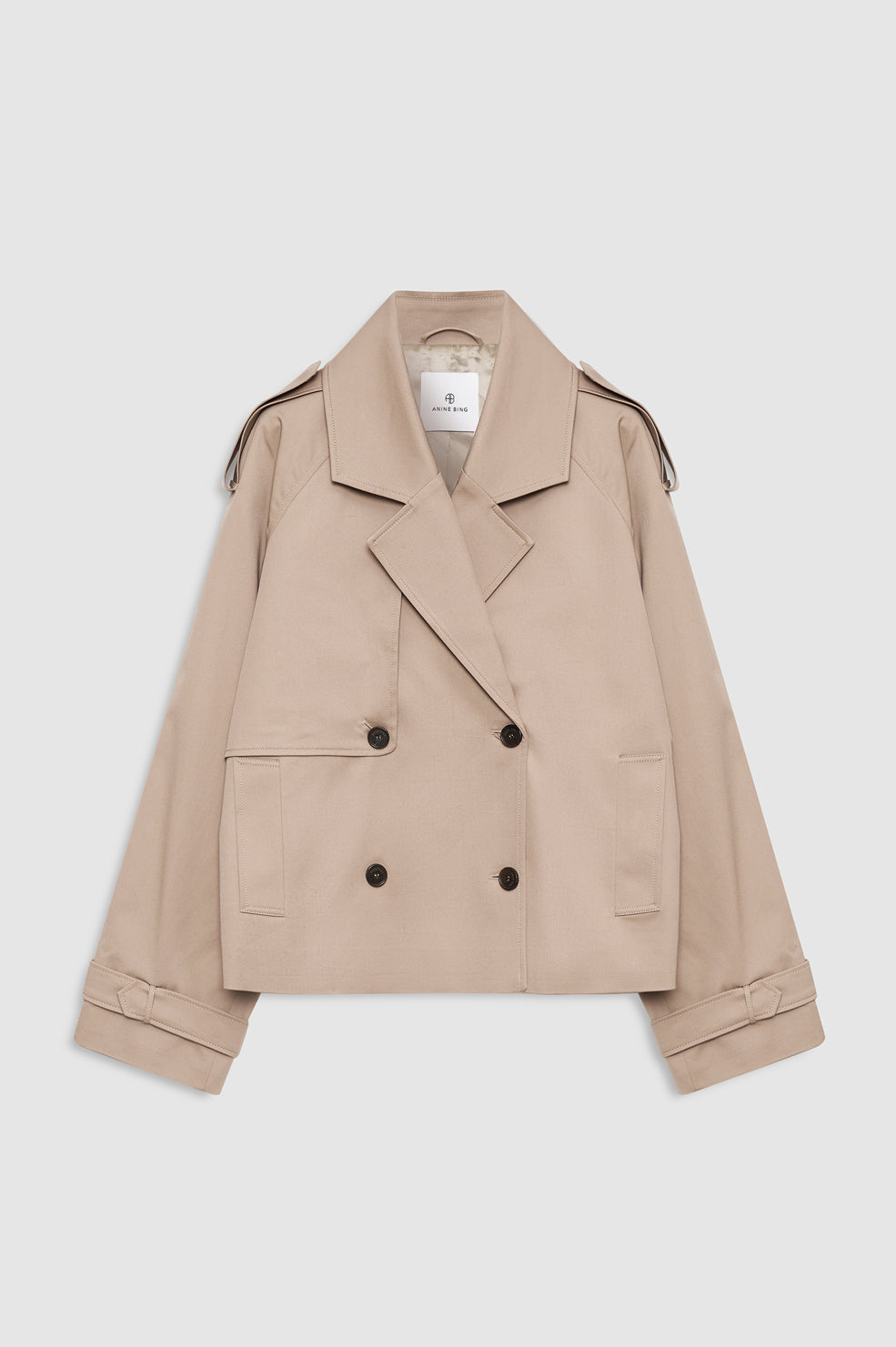 Rickie Cropped Trench - Beige View 3