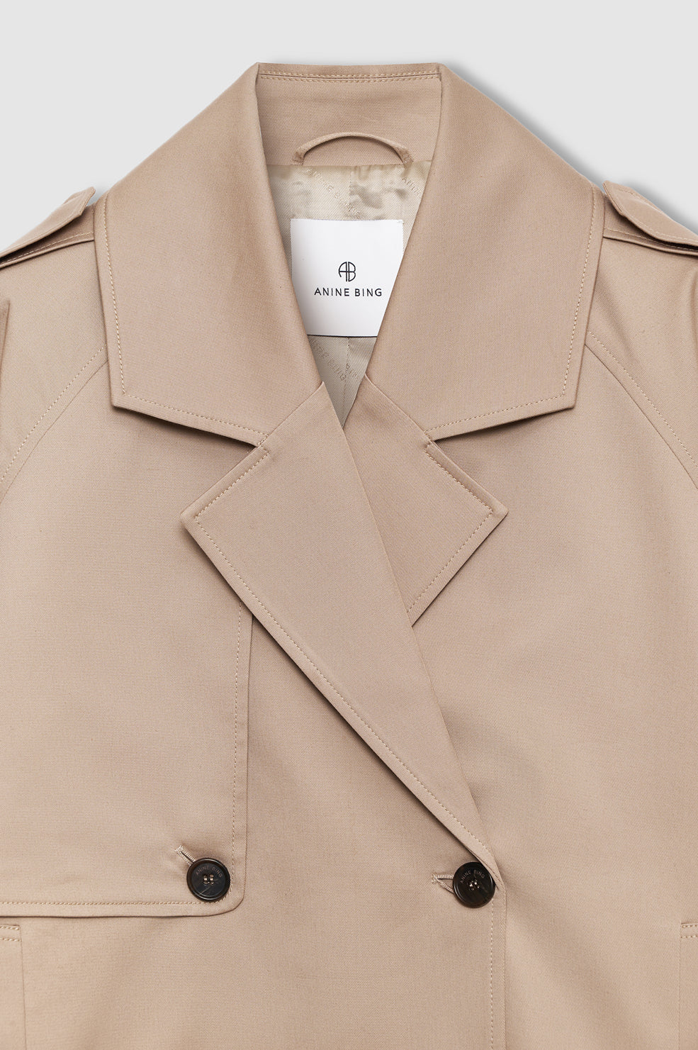 Rickie Cropped Trench - Beige View 4