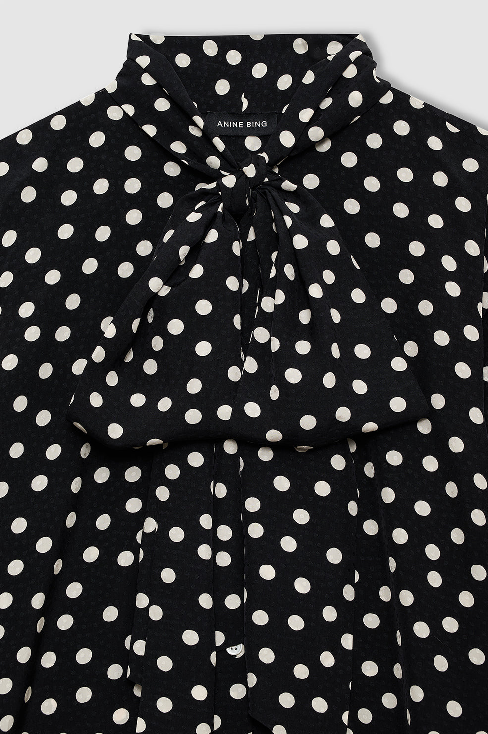 Ruby Shirt - Black And White Double Dot Jacquard View 4