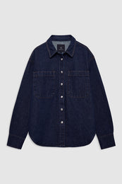 ANINE BING Samy Shirt - Unwashed Blue front view