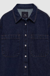 ANINE BING Samy Shirt - Unwashed Blue detail view