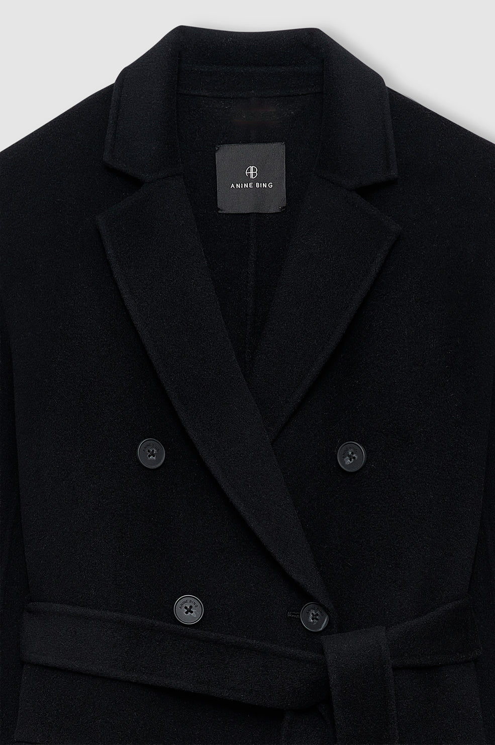 Sana Coat - Black Cashmere Blend View 5