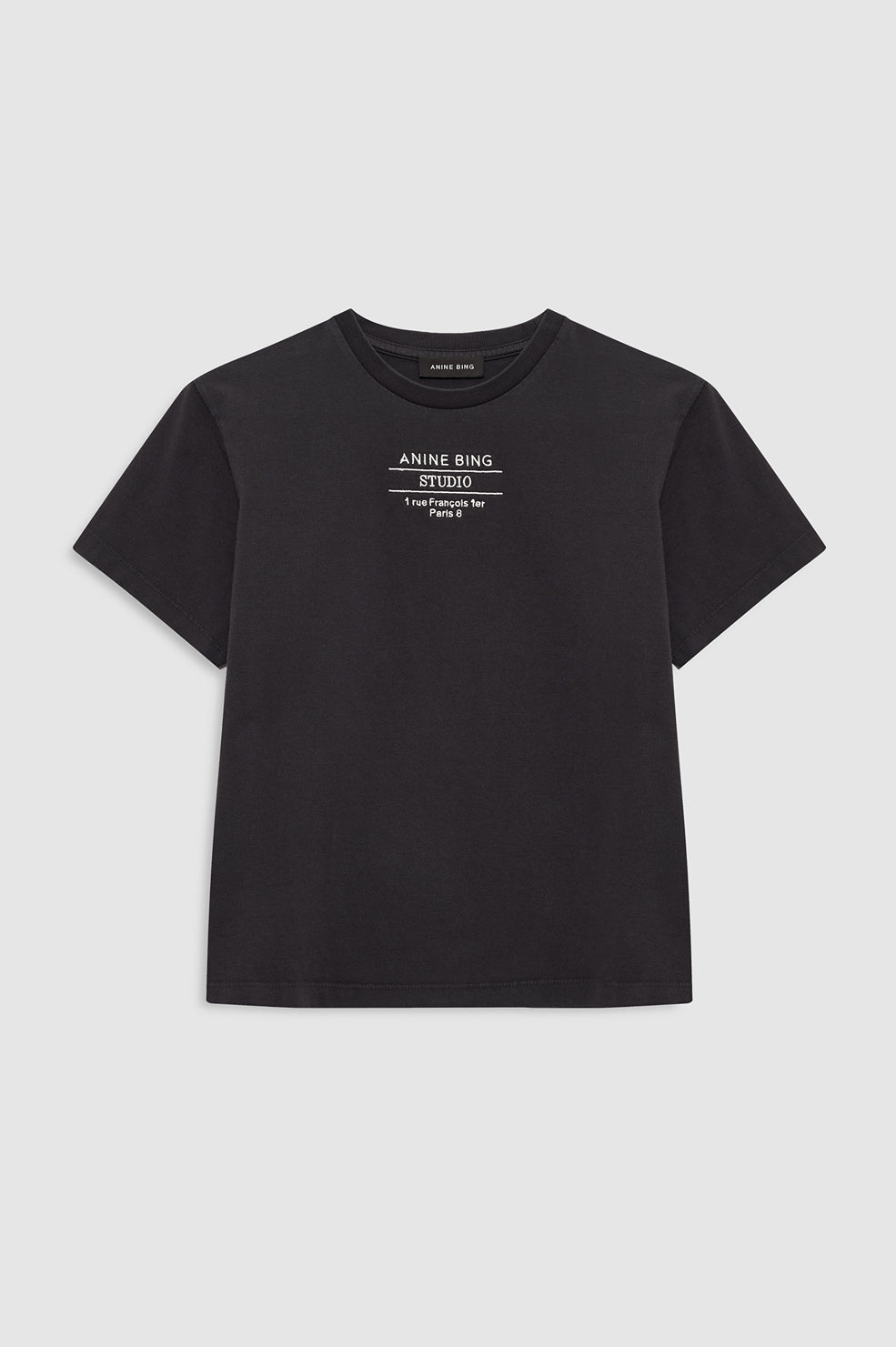 ANINE BING Shelley Tee Studio - Vintage Black - front view