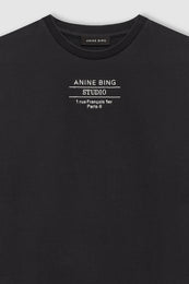 ANINE BING Shelley Tee Studio - Vintage Black - detail view