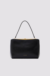 ANINE BING Small Anine Avenue Bag Grained Leather - Black - front view