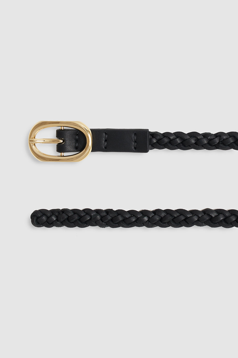 Small Double Signature Link Belt Braided - Black View 5