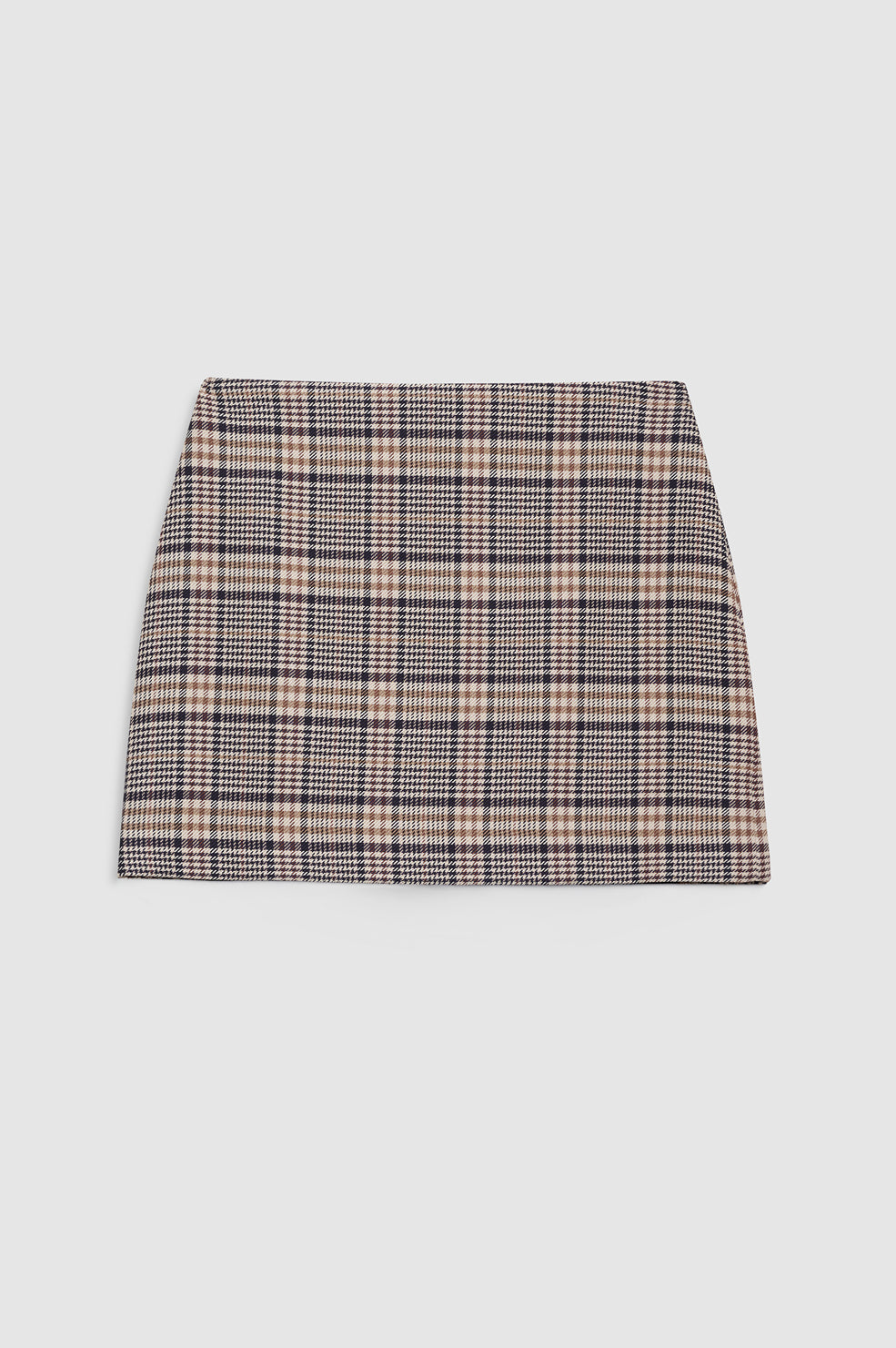 Tierra Skirt - Beige And Navy Checks View 3