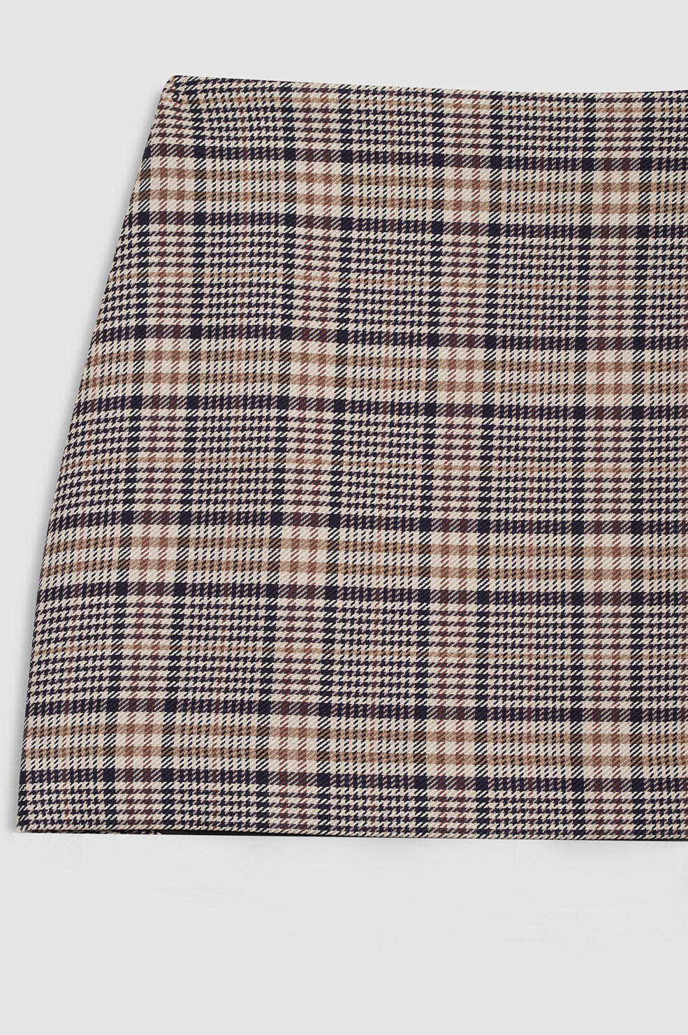 Tierra Skirt - Beige And Navy Checks View 4
