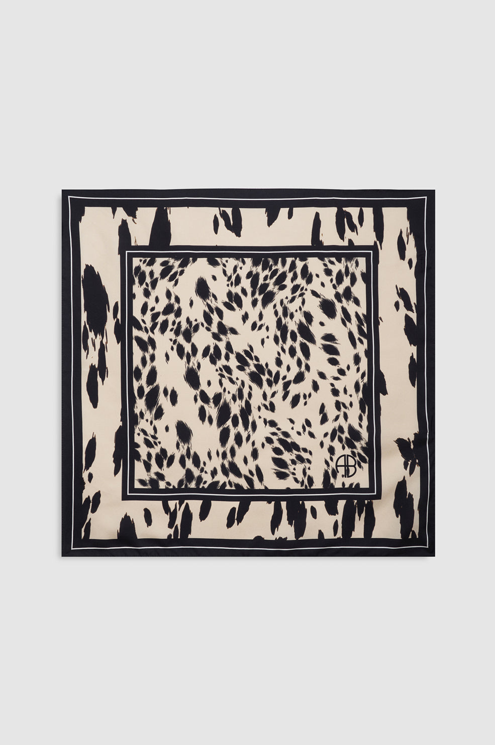 York Scarf Leopard - Pearl White View 1