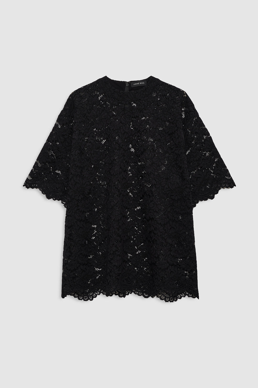 Zeina Top - Black Lace View 3