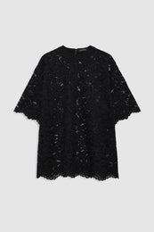 ANINE BING Zeina Top - Black Lace - front view