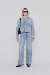 ANINE BING Blanche Jacket - Caspian Blue - on model front video