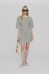 ANINE BING Mona Dress - Black Stripe French Terry - On Model Video 