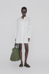 ANINE BING Marianne Dress - White - on model front video