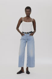 ANINE BING Heath Jean - Blizzard Blue - On Model Video 