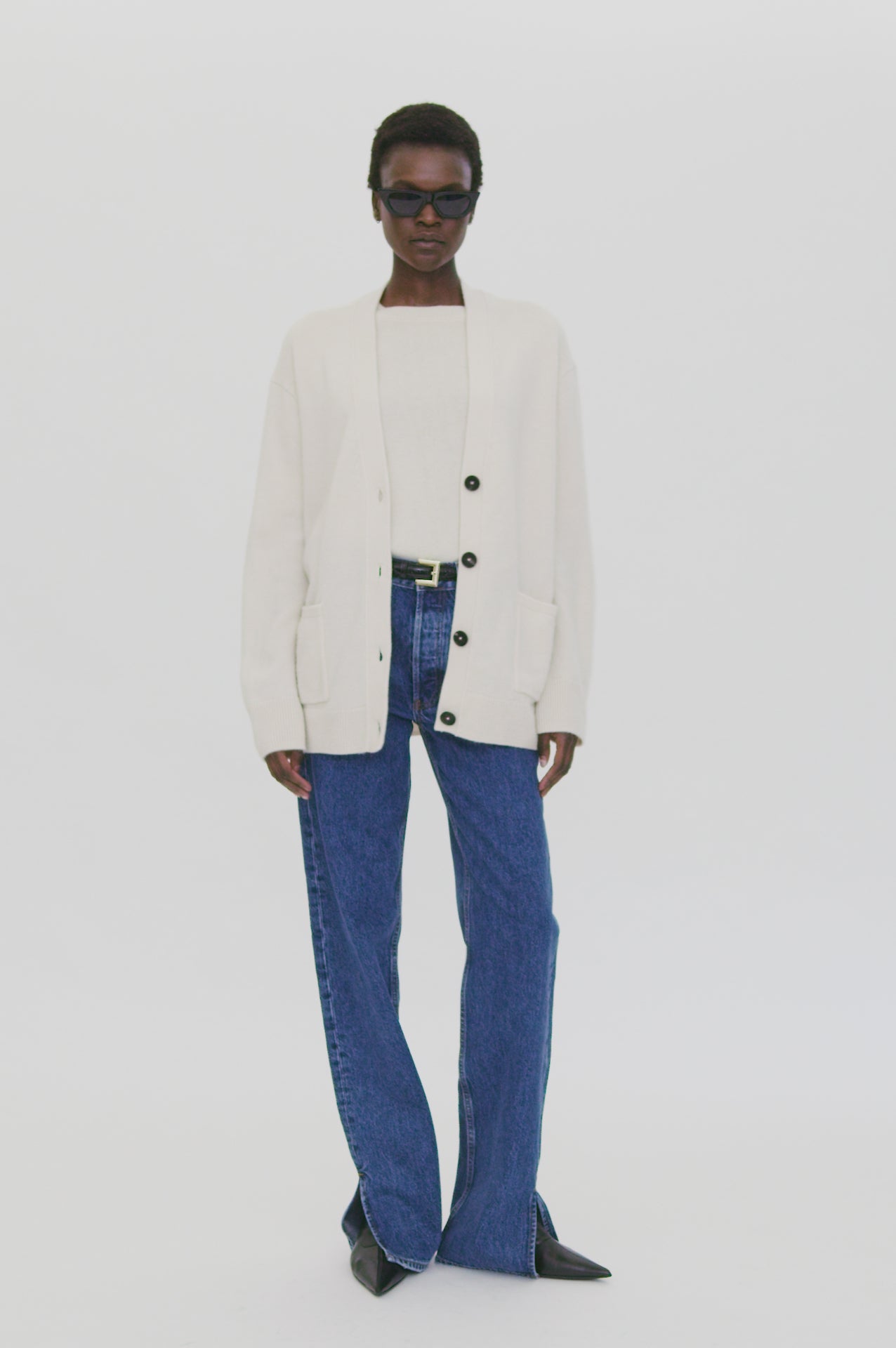 ANINE BING Jackson Cardigan - Cream - On Model Video