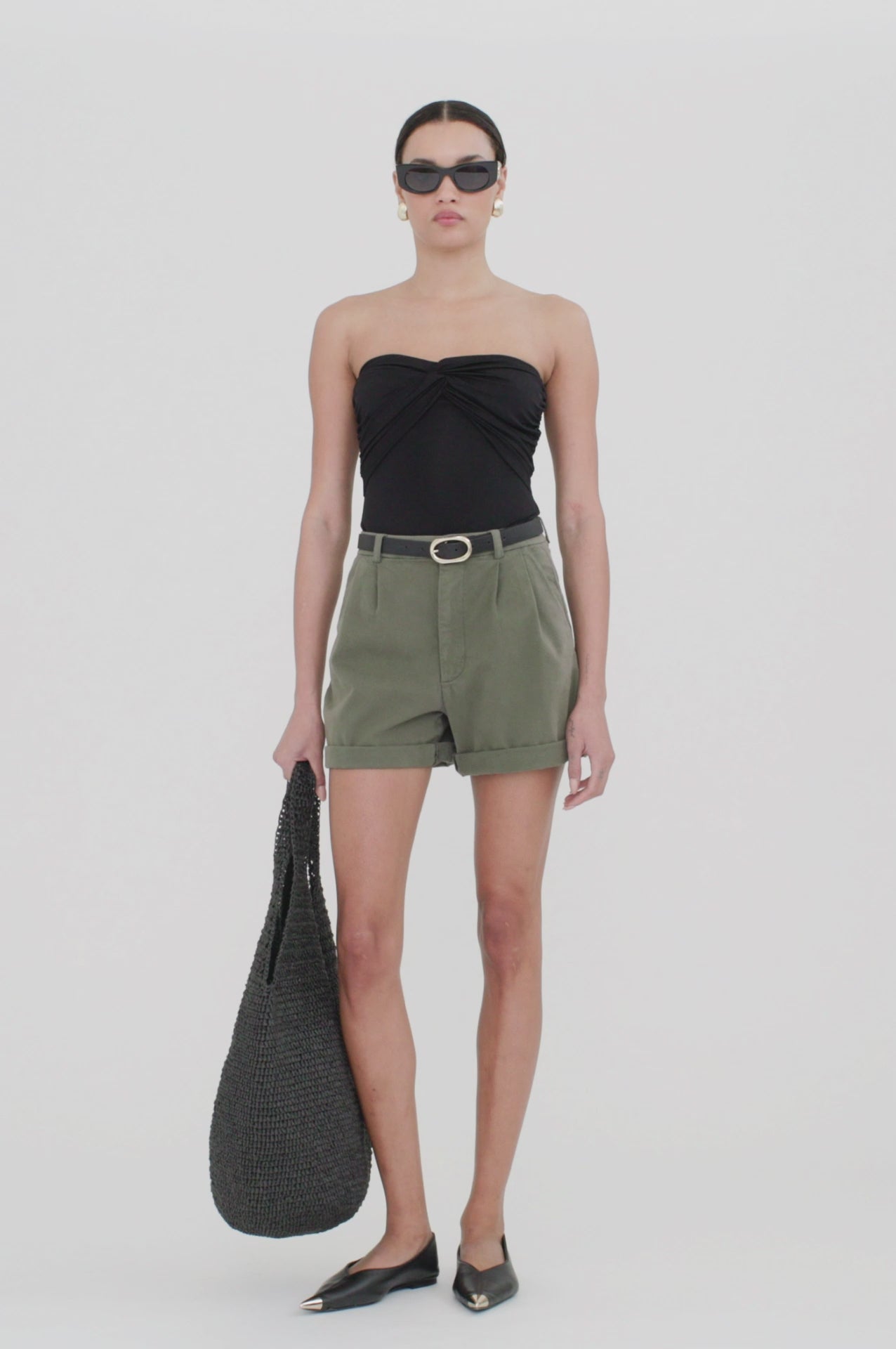 ANINE BING Carrie Short - Army Green