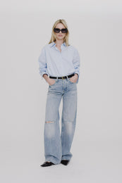 ANINE BING Essie Shirt - Blue - On Model Video 